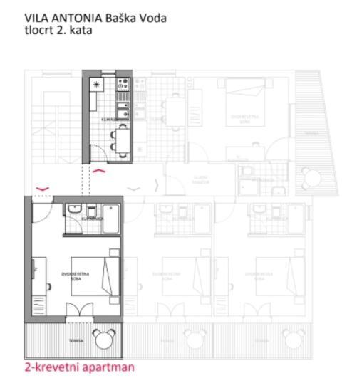 Villa Antonia Baška Voda Esterno foto