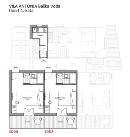 Villa Antonia Baška Voda Esterno foto